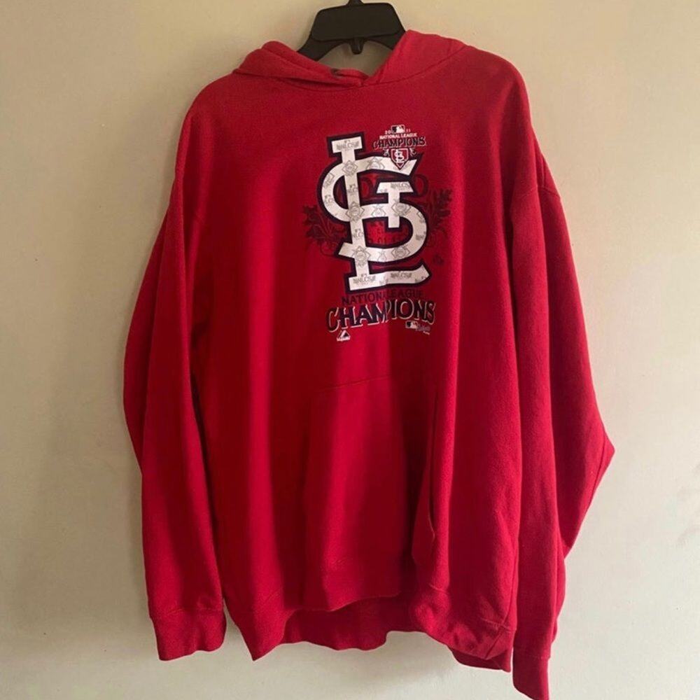 Majestic St. Louis Cardinals Pullover Hoodie Sweatshirt Jersey,size L
